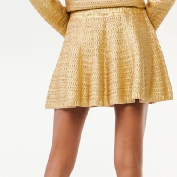 🆕 Scoop Women's Metallic Mini Skirt - Picture 4 of 8